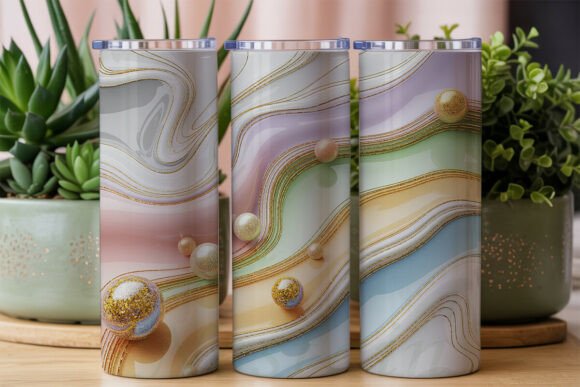 Download Gold Glitter Marble Pastel 20oz Tumbler - Premium Bundle
