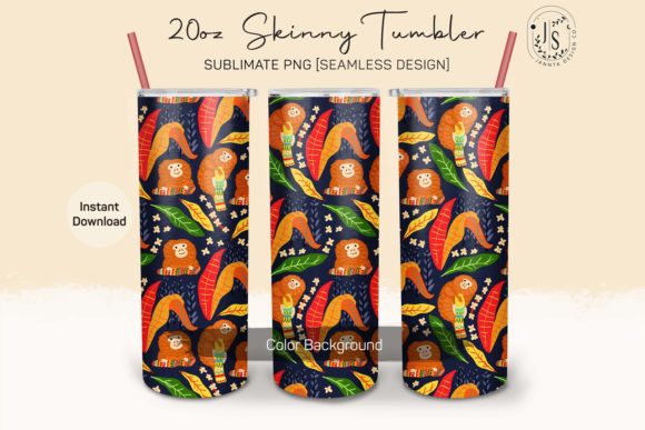 Download Tropical Monkey 20oz Tumbler Sublimation - Premium Bundle