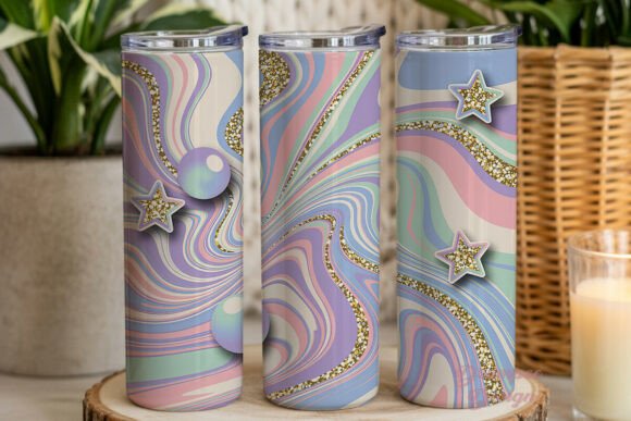 Download Pastel Gold Marble Glitter 20oz Tumbler - Premium Resources
